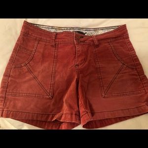 Prana orange corduroy short